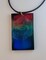 Handmade Red, Orange, Green, and Blue Rectangle Pendant Necklace or Keychain product 1
